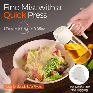 Oil Spray Bottle 2 in 1 Oil Dispenser & Sprayer