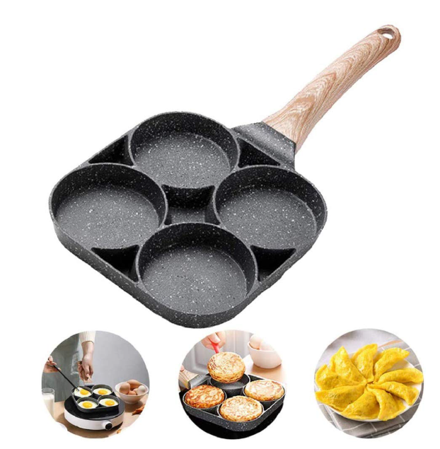Non-Stick Frying Pan with 4 Hole