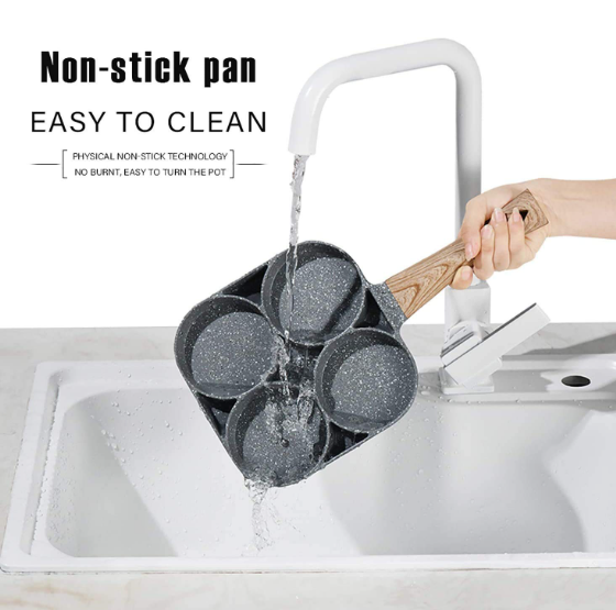 Non-Stick Frying Pan with 4 Hole